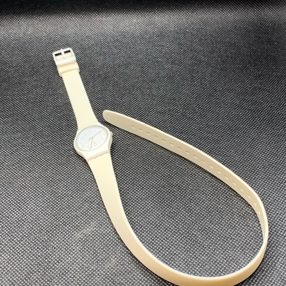 Swatch Double Wrist Wrap White Watch